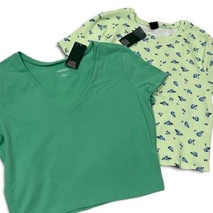 2 new with tags Wild Fable Green Crop Tops